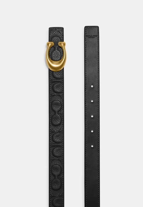 PASEK BUCKLE Z TŁOCZENIEM CZARNY