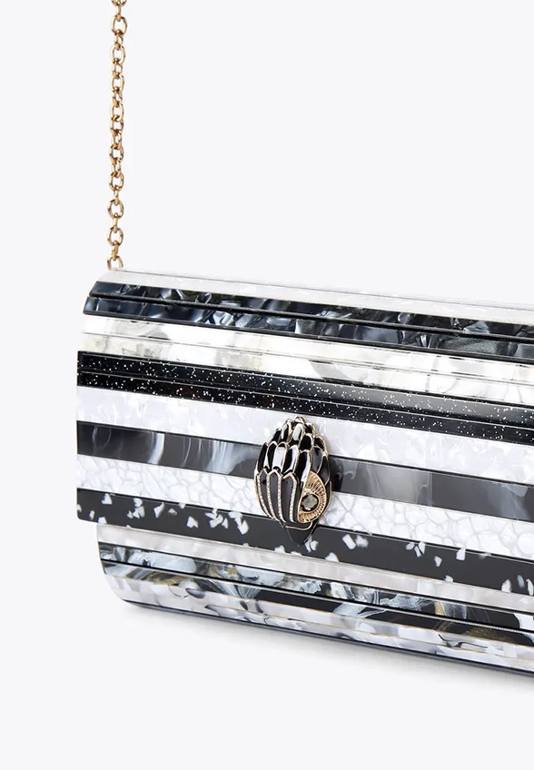 TOREBKA PARTY EAGLE CLUTCH BIAŁO-CZARNA