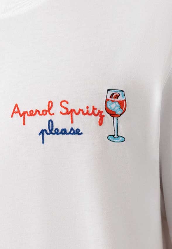 T-SHIRT PORTOFINO SPRITZ PLEASE BIAŁY