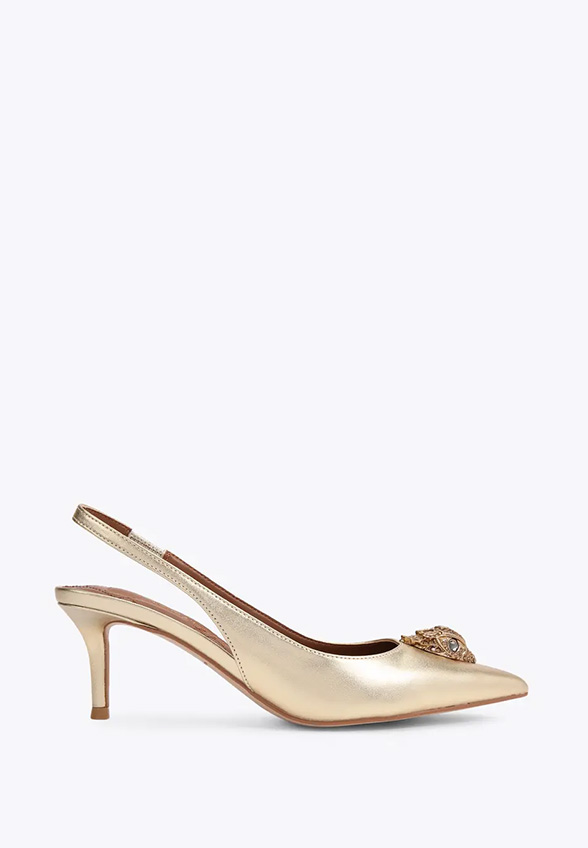 SZPILKI BELGRAVIA SLING BACK ZŁOTE