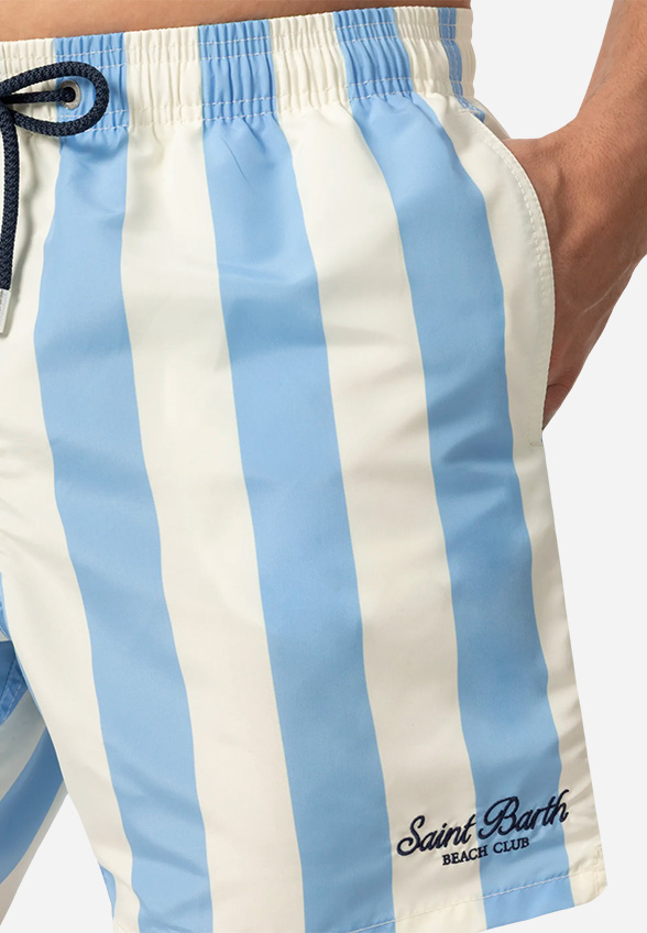 SZORTY KĄPIELOWE GUSTAVIA SB BEACH STRIPES NIEBIESKIE