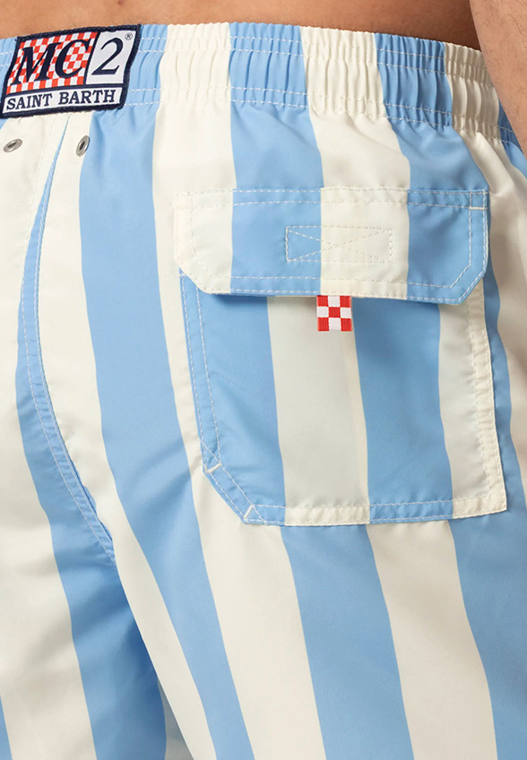 SZORTY KĄPIELOWE GUSTAVIA SB BEACH STRIPES NIEBIESKIE