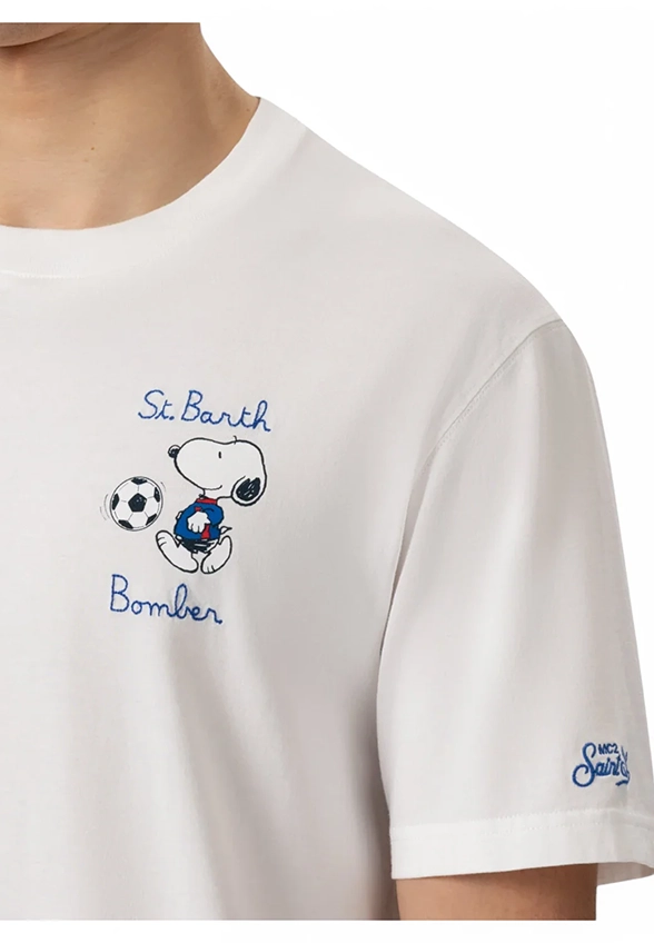 T-SHIRT COTTON CLASSIC SNOOPY BIAŁY