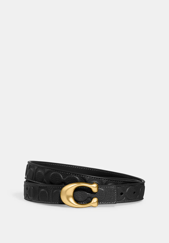 PASEK BUCKLE Z TŁOCZENIEM CZARNY