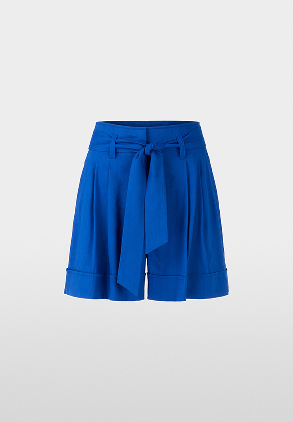 SZORTY LNIANE WARANGAL WIDE-FIT HIGH NIEBIESKIE