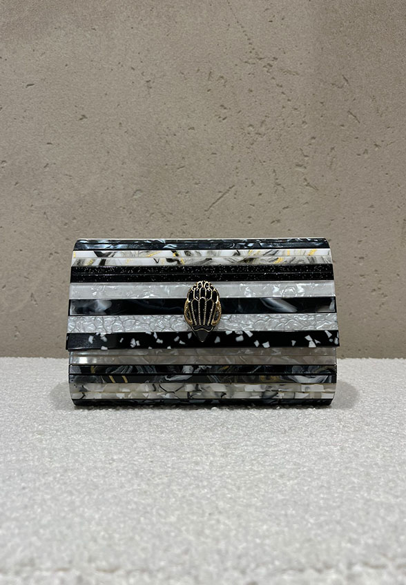 TOREBKA PARTY EAGLE CLUTCH BIAŁO-CZARNA