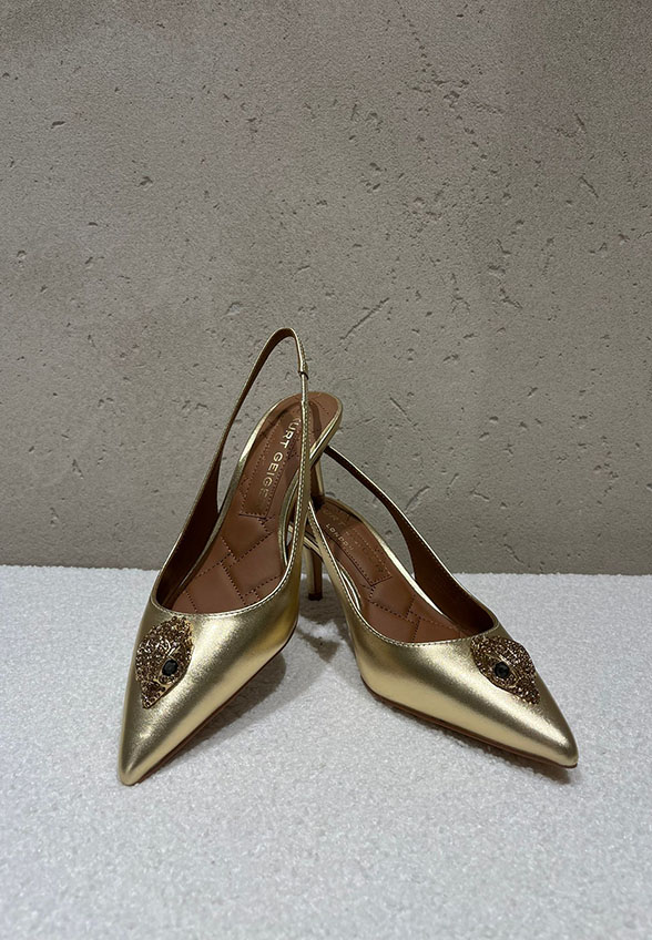 SZPILKI BELGRAVIA SLING BACK ZŁOTE