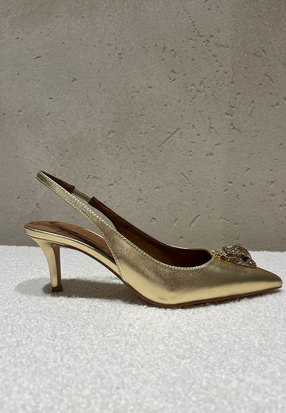 SZPILKI BELGRAVIA SLING BACK ZŁOTE