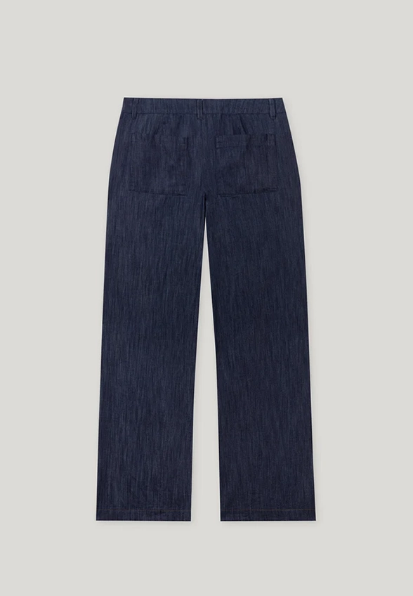 SPODNIE Z LEKKIEGO DENIMU GRANATOWE