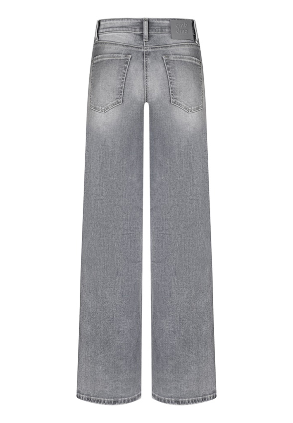 SPODNIE JEANSOWE TESS WIDE-FIT JASNO-SZARE