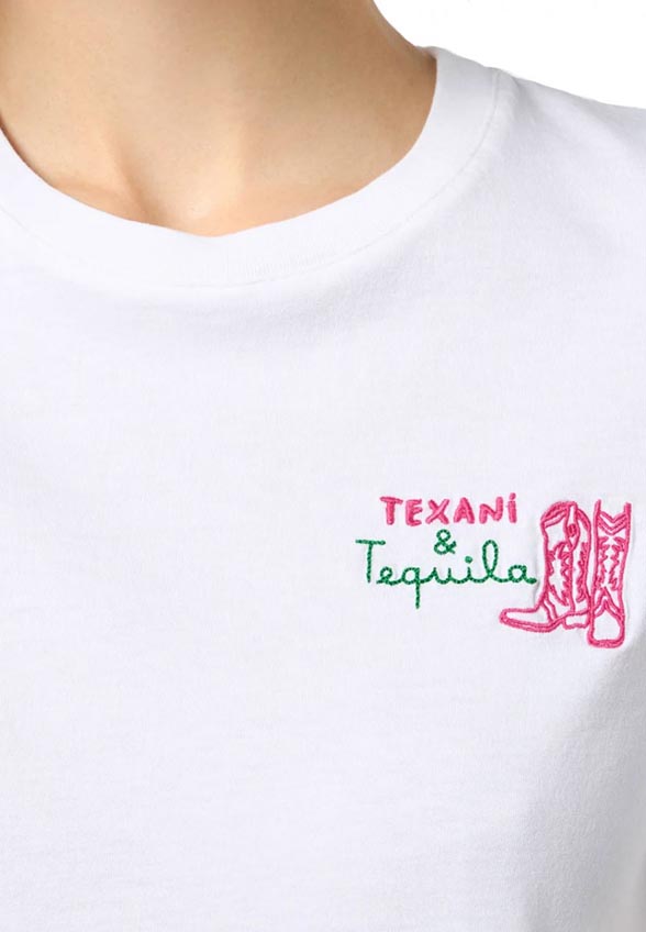 T-SHIRT EMILIE TEQUILA TEXANI BIAŁY