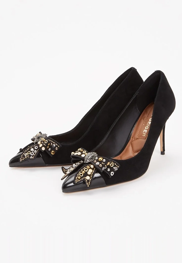 SZPILKI BELGRAVIA STUD BOW CZARNE