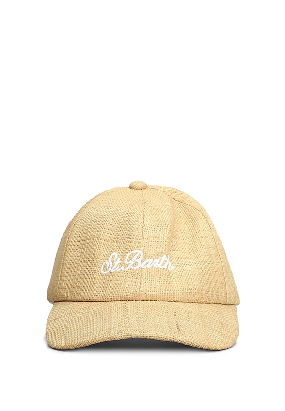 CZAPKA Z DASZKIEM BASEBALL RAFFIA BEŻOWA