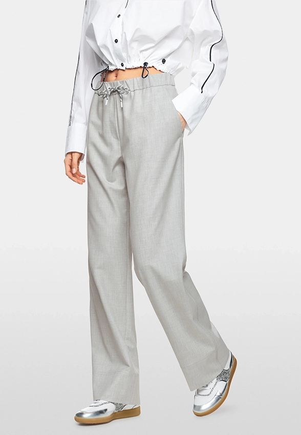 SPODNIE WASHINGTON WIDE-FIT REGULAR SZARE