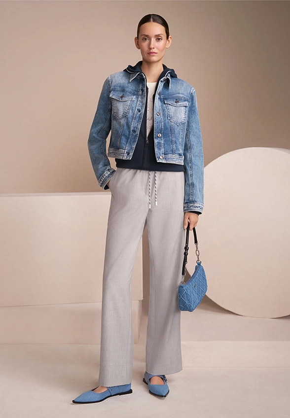 SPODNIE WASHINGTON WIDE-FIT REGULAR SZARE