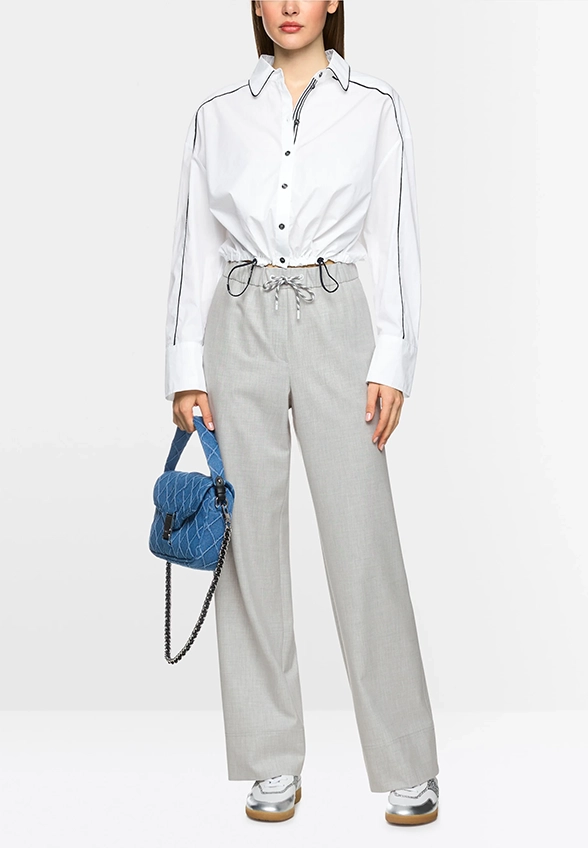 SPODNIE WASHINGTON WIDE-FIT REGULAR SZARE