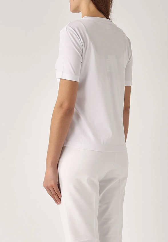 T-SHIRT OPUNZIA BAWEŁNIANY BIAŁY