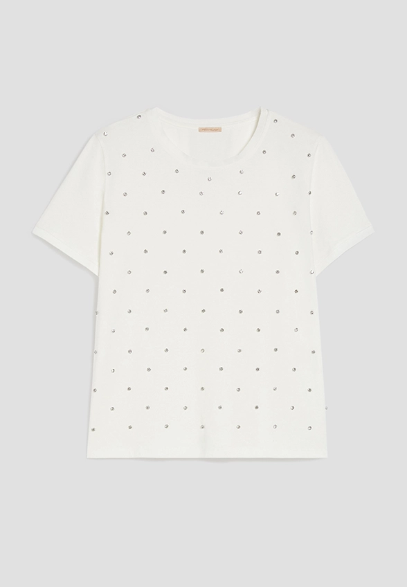 T-SHIRT NEUTRE Z CZYSTEJ BAWEŁNY BIAŁY