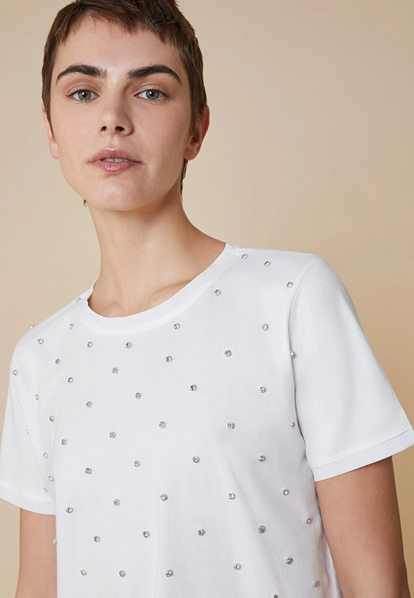 T-SHIRT NEUTRE Z CZYSTEJ BAWEŁNY BIAŁY
