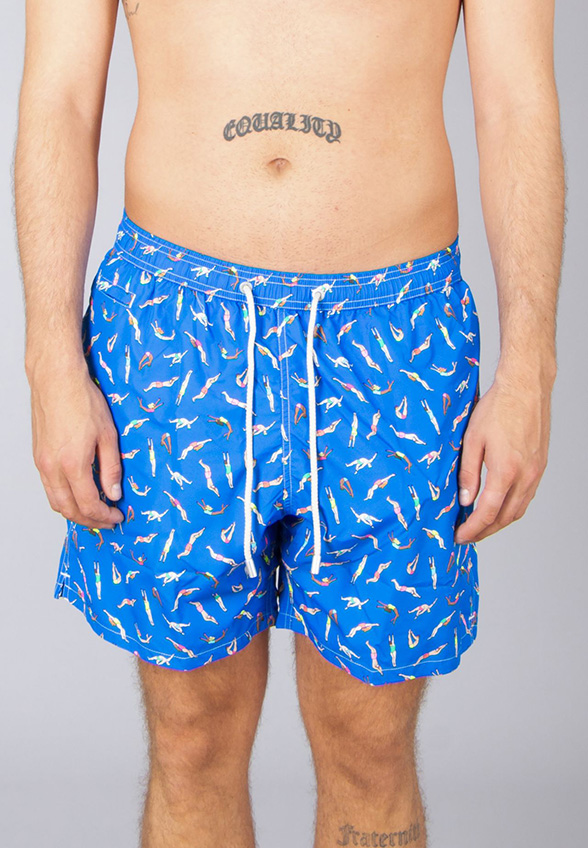 SZORTY KĄPIELOWE SEA SWIMMER NIEBIESKIE
