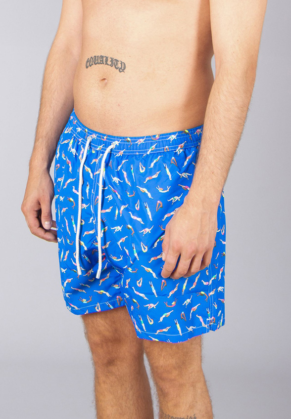 SZORTY KĄPIELOWE SEA SWIMMER NIEBIESKIE