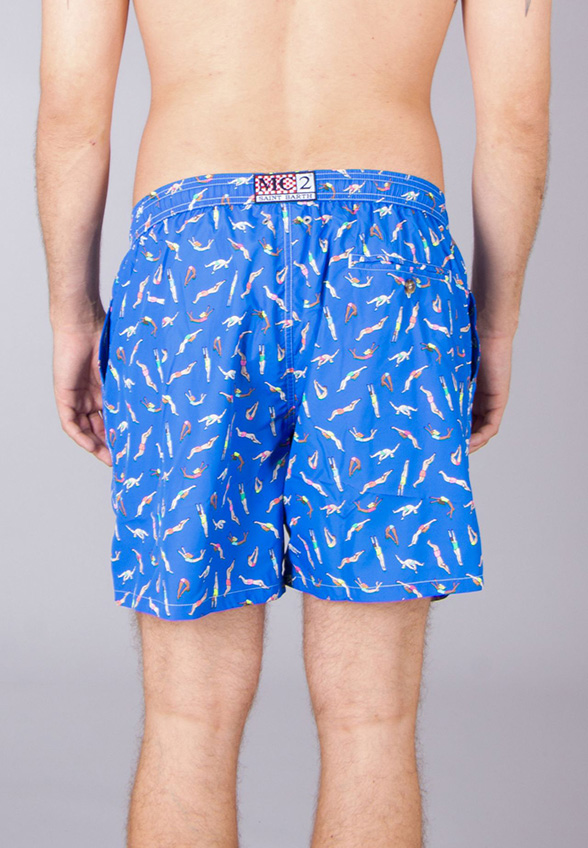 SZORTY KĄPIELOWE SEA SWIMMER NIEBIESKIE