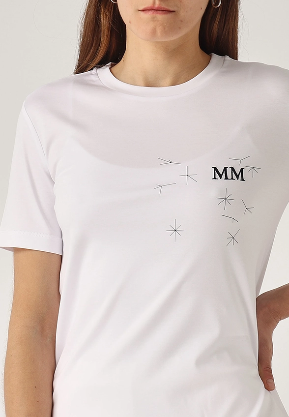 T-SHIRT OPUNZIA BAWEŁNIANY BIAŁY