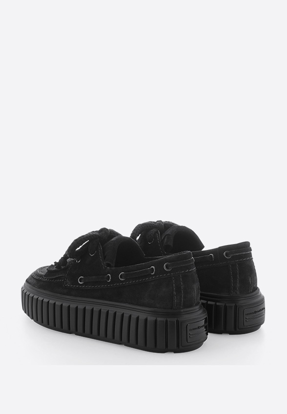 LOAFERSY ZAP Z ZAMSZOWEJ SKÓRY CZARNE