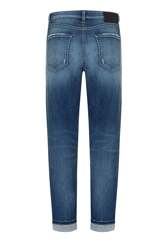 SPODNIE JEANSOWE KERRY CARROT-FIT CIEMNO-NIEBIESKIE
