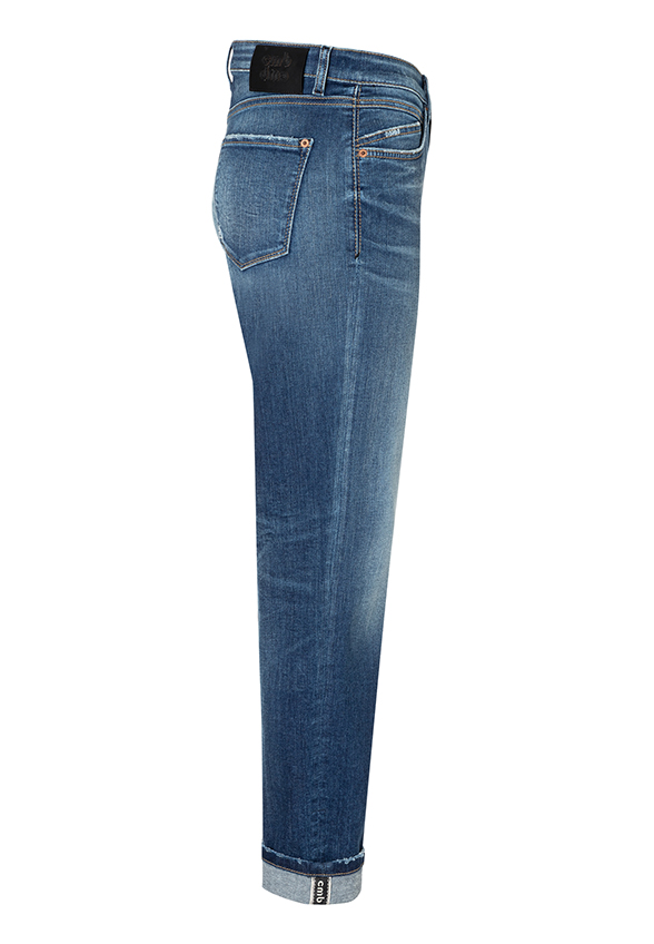 SPODNIE JEANSOWE KERRY CARROT-FIT CIEMNO-NIEBIESKIE