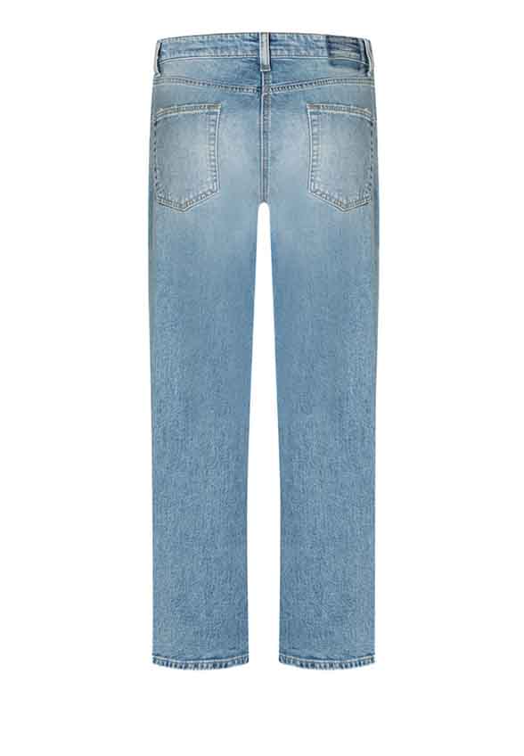 SPODNIE JEANSOWE GINI STRAIGHT-FIT CROPPED NIEBIESKIE