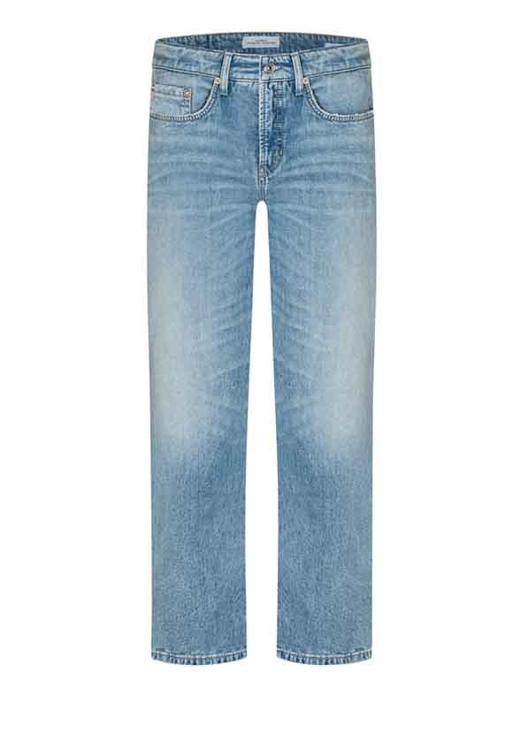 SPODNIE JEANSOWE GINI STRAIGHT-FIT CROPPED NIEBIESKIE