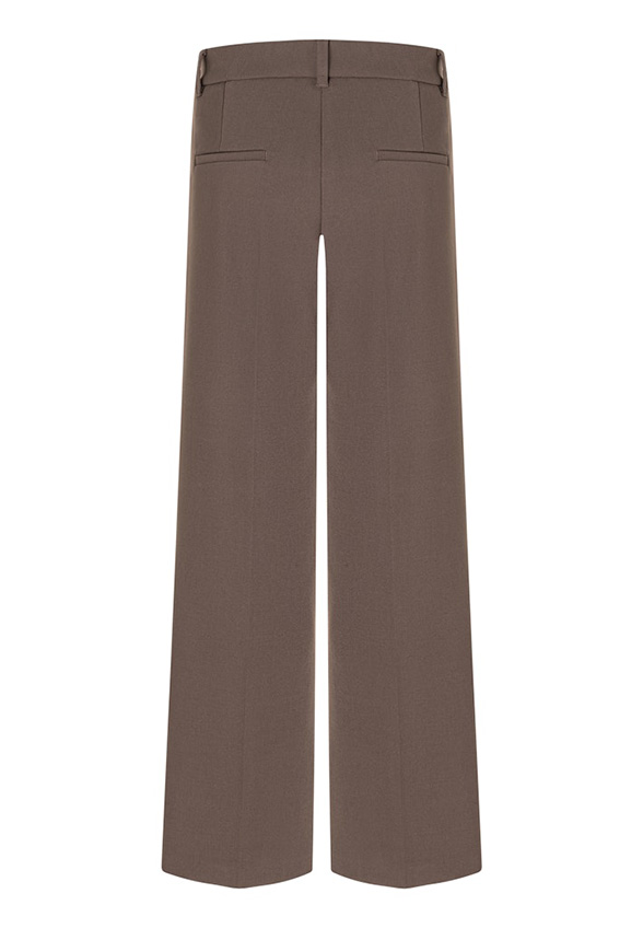 SPODNIE AMELIE WIDE-FIT BRĄZOWE