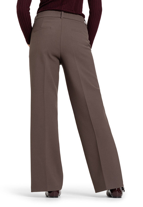 SPODNIE AMELIE WIDE-FIT BRĄZOWE