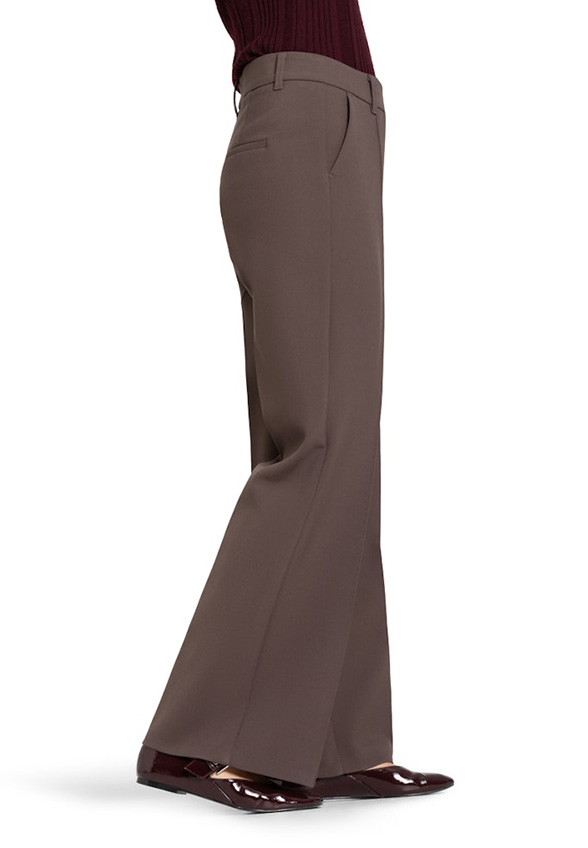 SPODNIE AMELIE WIDE-FIT BRĄZOWE
