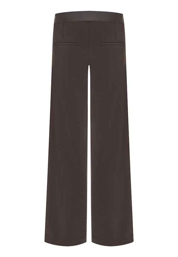 SPODNIE ARINA WIDE-FIT LONG BRĄZOWE