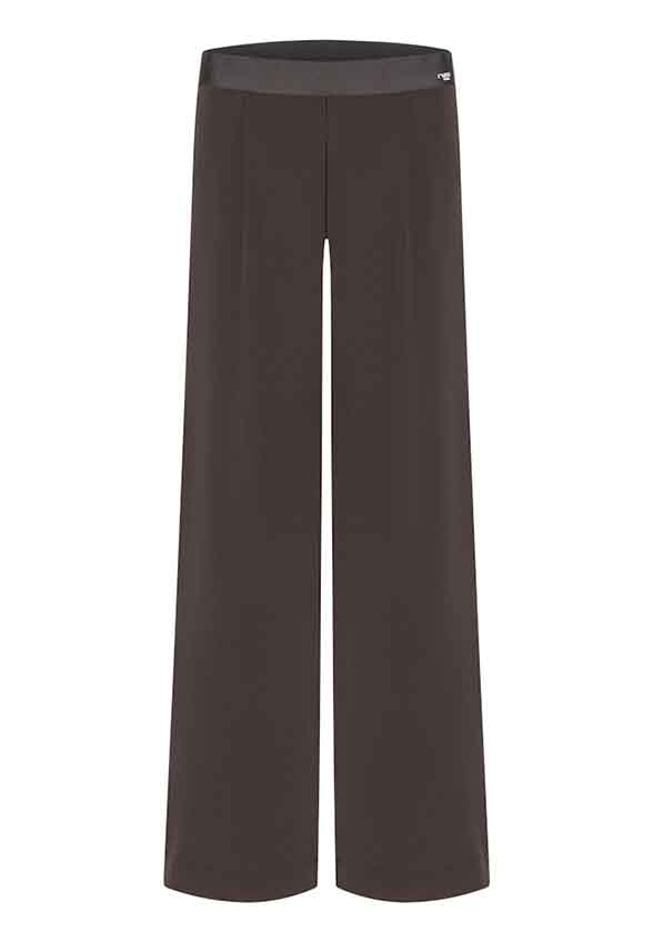 SPODNIE ARINA WIDE-FIT LONG BRĄZOWE
