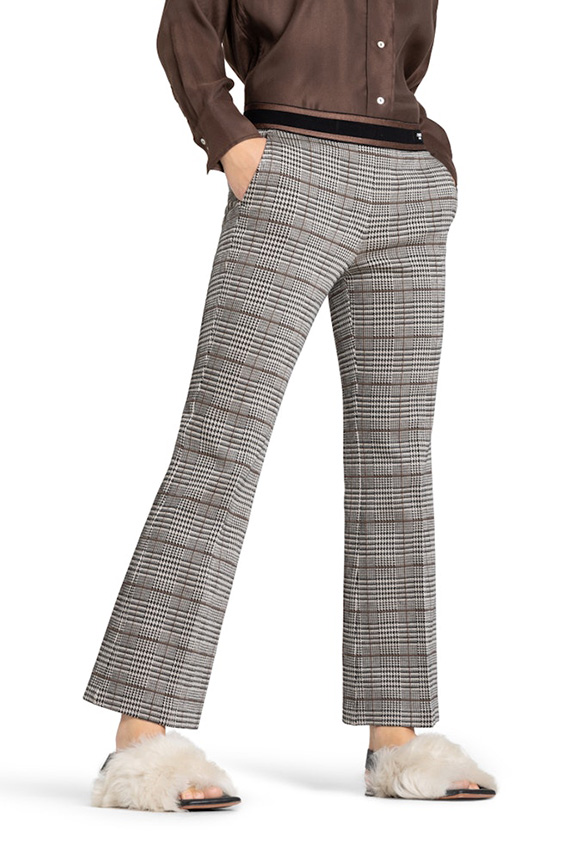 SPODNIE FRANCOISE CROPPED SZARE