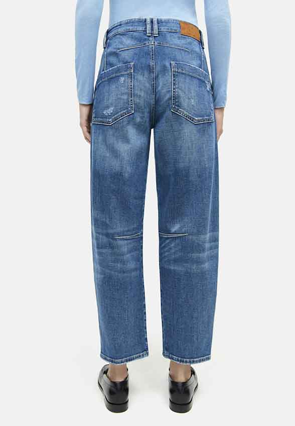 SPODNIE JEANSOWE ORELIE O-SHAPE NIEBIESKIE
