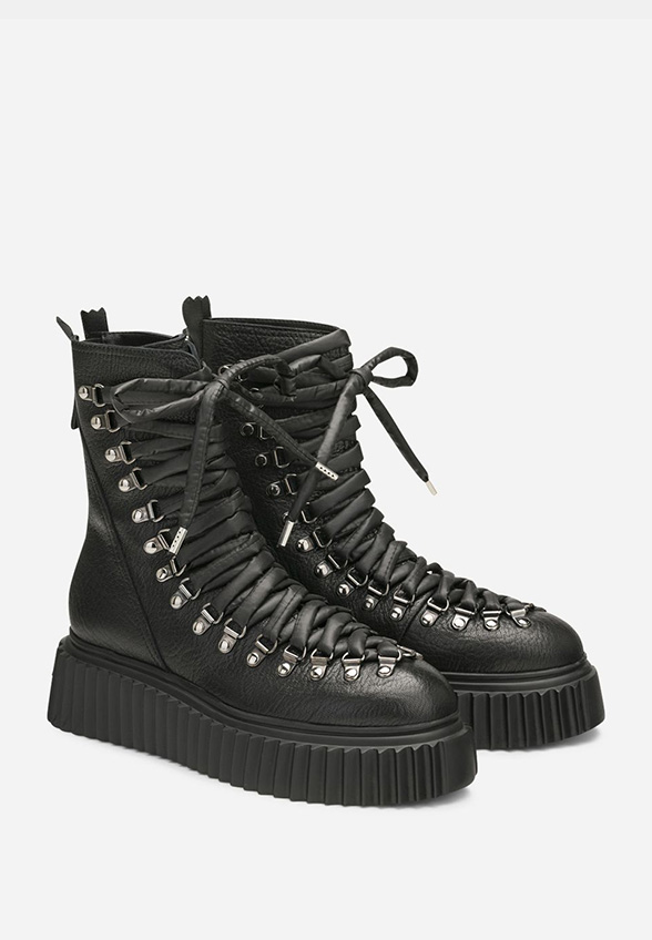 BUTY DROMO Z KOZIEJ SKÓRY CZARNE