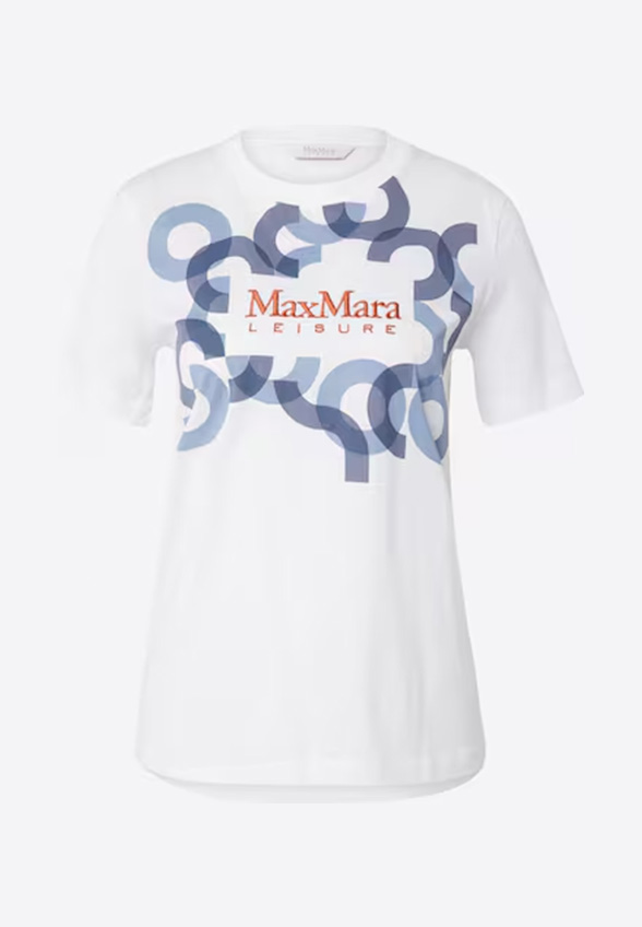 T-SHIRT OBLIQUA Z CZYSTEJ BAWEŁNY BIAŁY