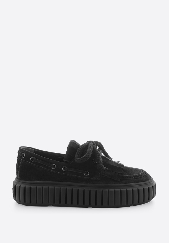 LOAFERSY ZAP Z ZAMSZOWEJ SKÓRY CZARNE