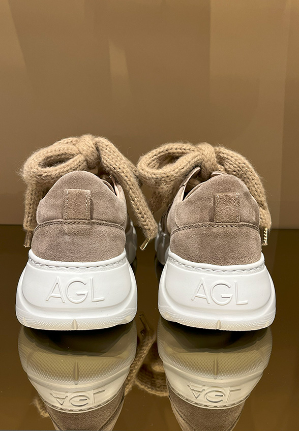 SNEAKERSY SOFT BUBBLE Z ZAMSZOWEJ SKÓRY TAUPE