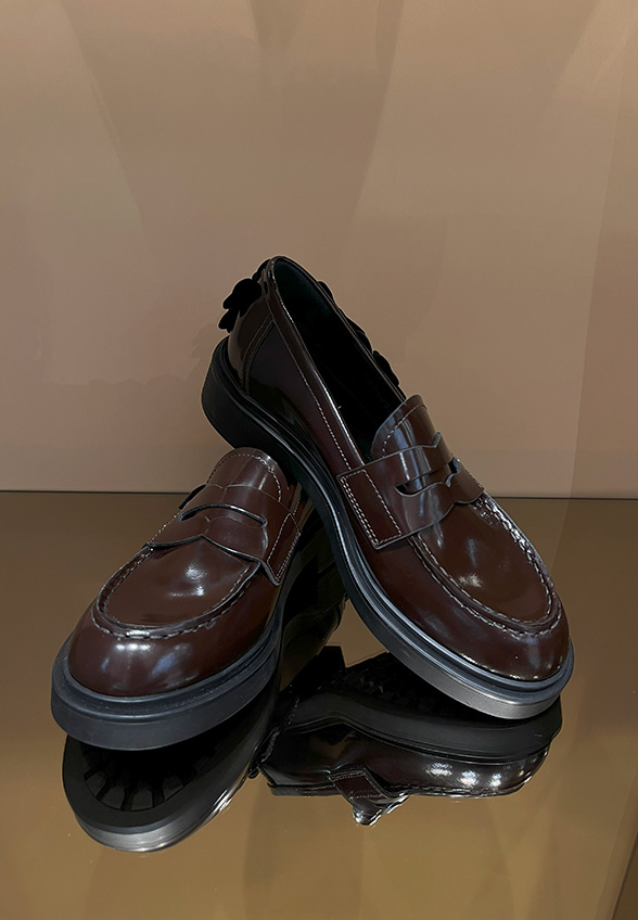 LOAFERSY SKÓRZANE LOREN MOC GORZKA CZEKOLADA