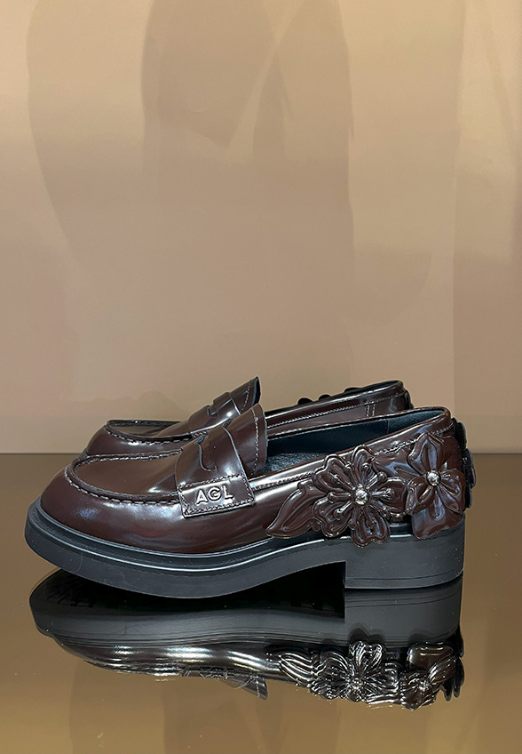 LOAFERSY SKÓRZANE LOREN MOC GORZKA CZEKOLADA