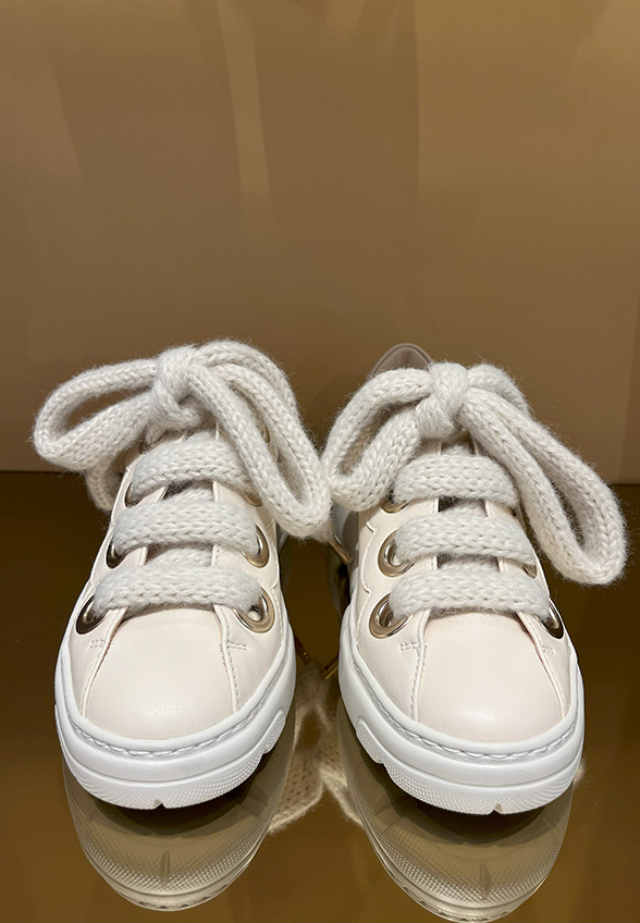 SNEAKERSY SOFT BUBBLE ZE SKÓRY JAGNIĘCEJ KREMOWE