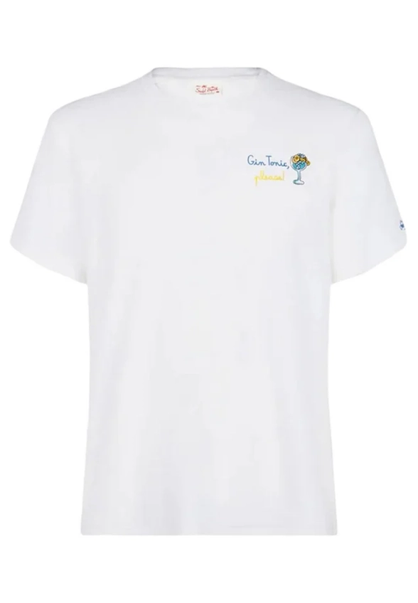 T-SHIRT GLASS GIN PLEASE BIAŁY