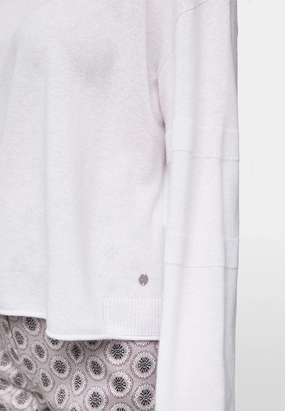 SWETER Z CZYSTEGO KASZMIRU SZARY