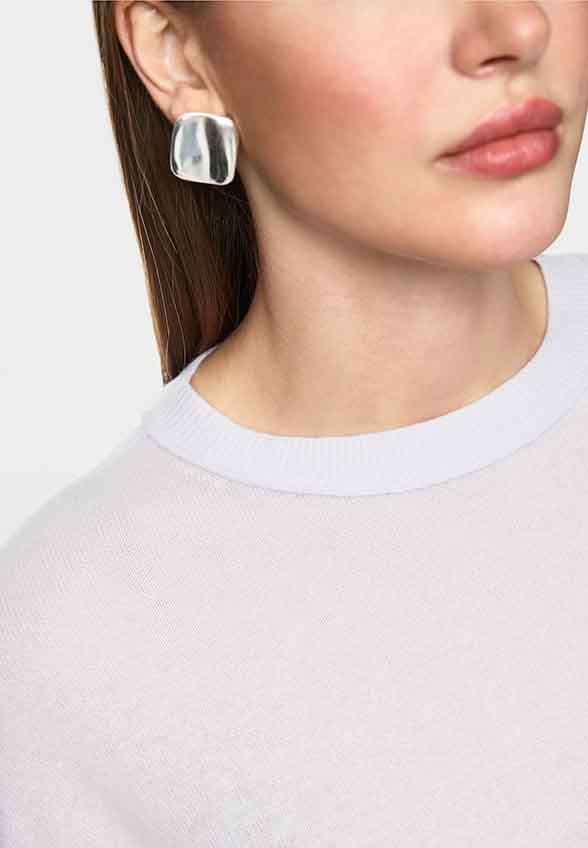 SWETER Z CZYSTEGO KASZMIRU SZARY