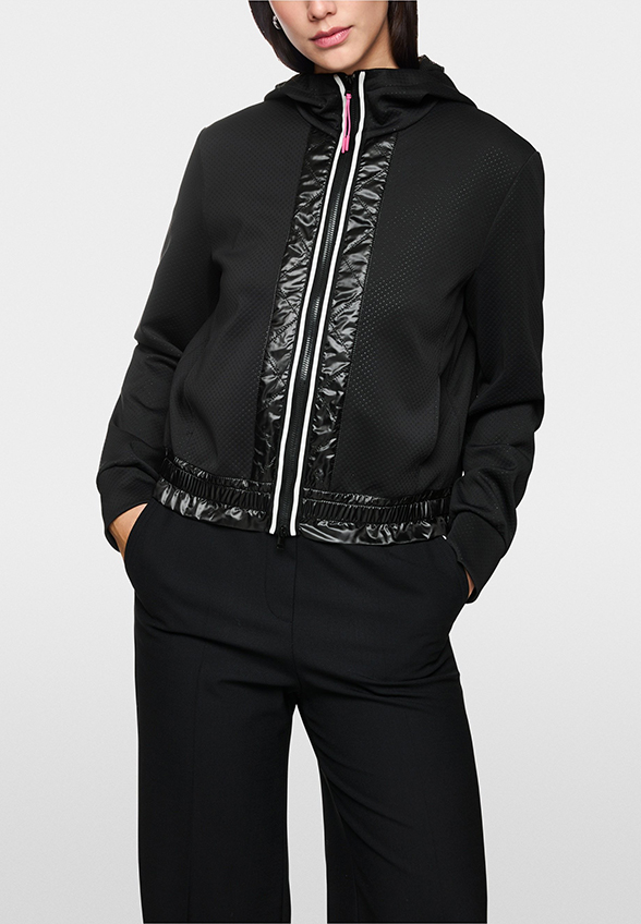 BLUZA ROZPINANA Z KAPTUREM CZARNA
